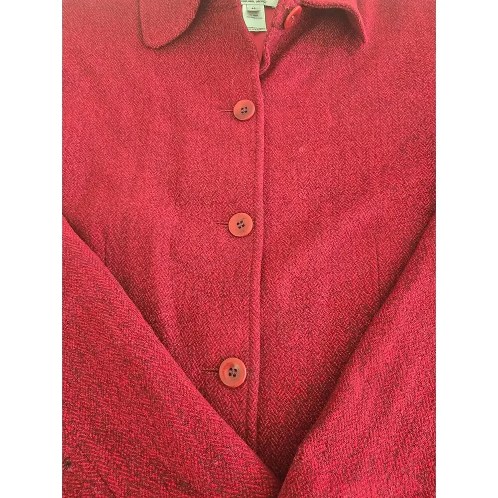 Pendleton Women’s Red Wool Blazer Jacket Size 12 Button Front Lined Vintage‎